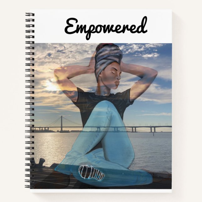 Empowered one breath at a time Notebook (Front)