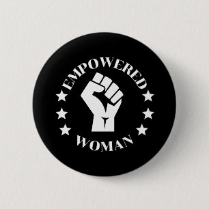 Empowered Woman 2 Inch Round Button