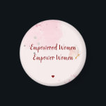 Empowered Women Empower Women Pink Watercolor Chic Magnet<br><div class="desc">Add a daily reminder of strength and solidarity with this “Empowered Women Empower Women” magnet. Featuring clean, modern typography, this inspiring design celebrates confidence, equality, and women supporting women. Perfect for refrigerators, office boards, lockers, or any magnetic surface, it brings a positive and empowering message to your space. A thoughtful...</div>