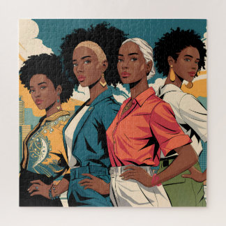 Empowered Women in Urban Fashion Jigsaw Puzzle