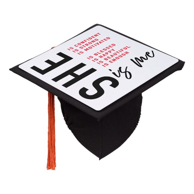 Empowering Affirmations Graduation Cap Topper (Angled)