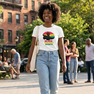 Empowering  Afro  Woman  T-Shirt