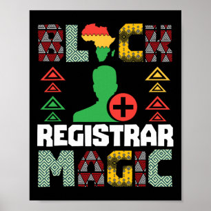 Empowering Black Registrar Magic African American Poster