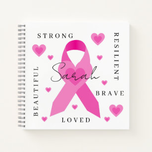 Empowering Breast Cancer Spiral Notebook