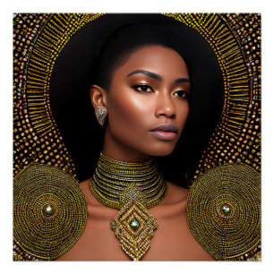 Empowering Ethnic Elegance: Black History Art Poster