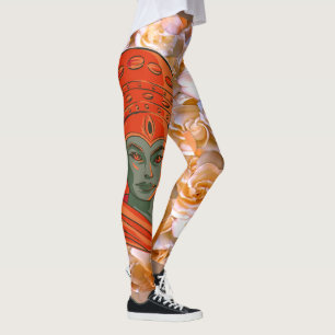 Empowering Goddess Art Spiritual Feminine Strength Leggings
