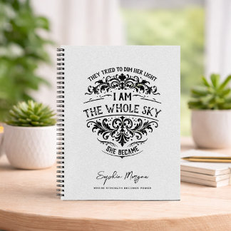 Empowering I Am the Whole Sky Womens Vintage Notebook