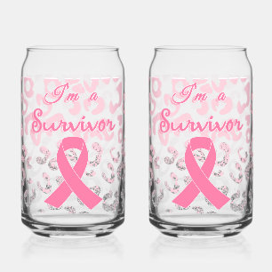 Empowering 'I'm A Survivor' Breast Cancer Triumph Can Glass