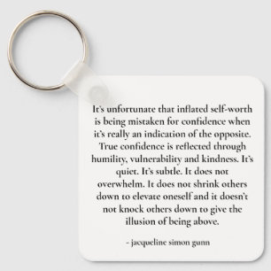 Empowering quote keychain