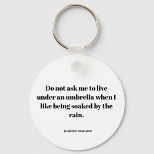 Empowering quote keychain
