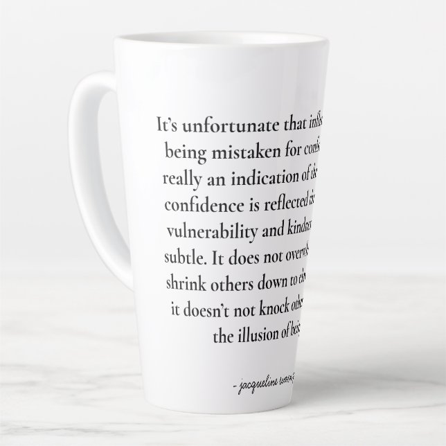 Empowering quote latte mug (Left Angle)