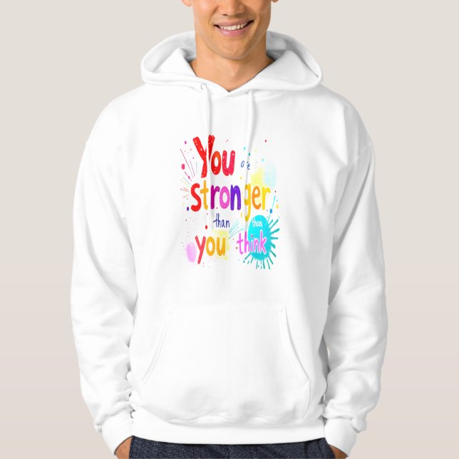 Empowering Quote Typography Art Hoodie (Front)