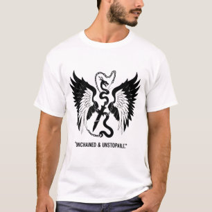 Empowering Snake & Wing Design T-Shirt