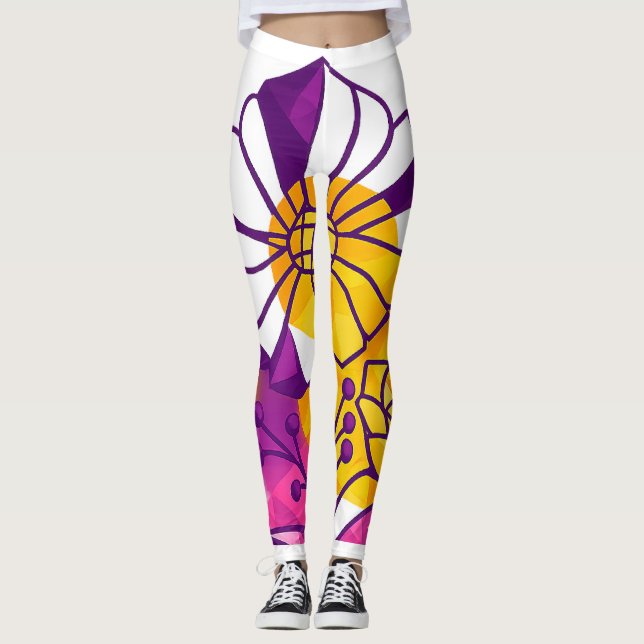 Empowering & Trendy Designed Leggings (Front)