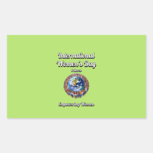 Empowering Women. International Women's Day. Sticker