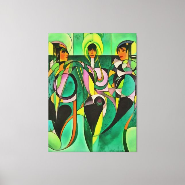 Empowerment Equals Equity Abstract Art Canvas Print (Front)