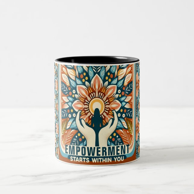 Empowerment Starts within You Two-Tone Coffee Mug (Center)