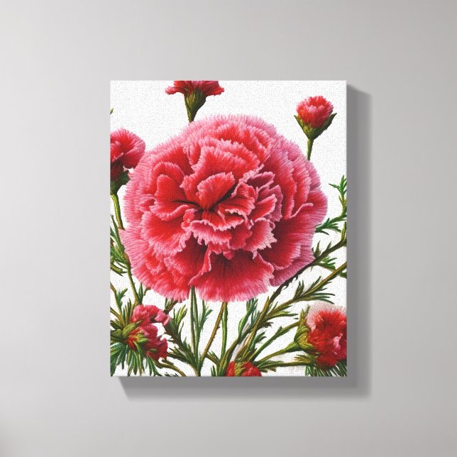 Empowerment Through Carnation Energy Canvas Print (Front)