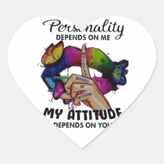 Empowring Lips Influence Your World Heart Sticker