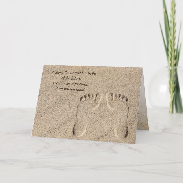 Empreinte Dans La Pensée De Sable De Votre Carte (Devant)