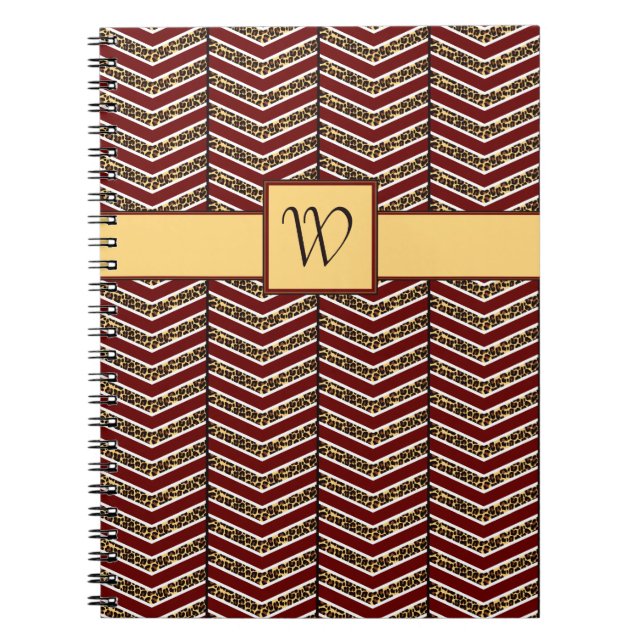 Empreinte de léopard Carnet Chevron (Devant)