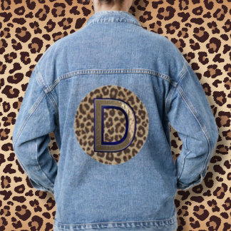 Empreinte de léopard D Blue Womens Denim Jean Jack