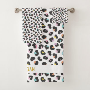 Empreinte de léopard mignon multicolore