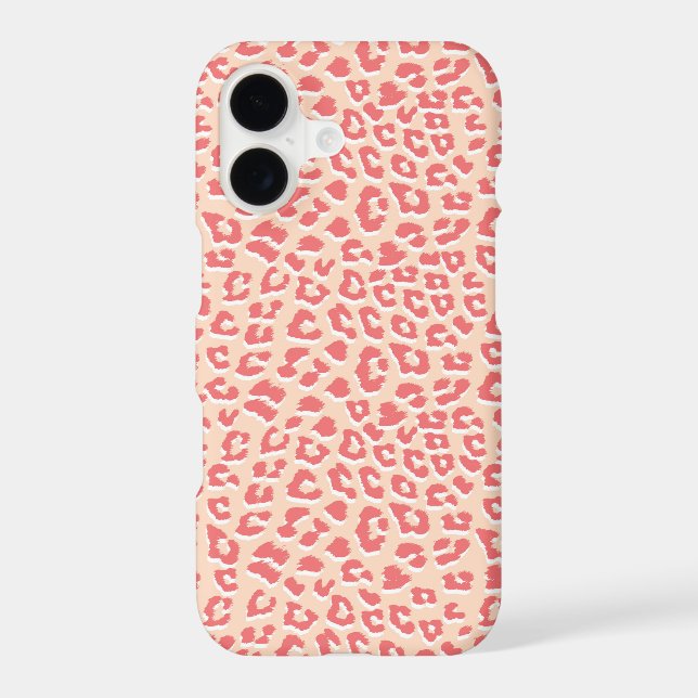 Empreinte de léopard Motif Vivant Coral Blanc (Verso)