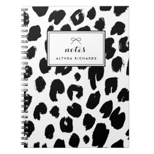 Empreinte de léopard noir Carnet personnalisé