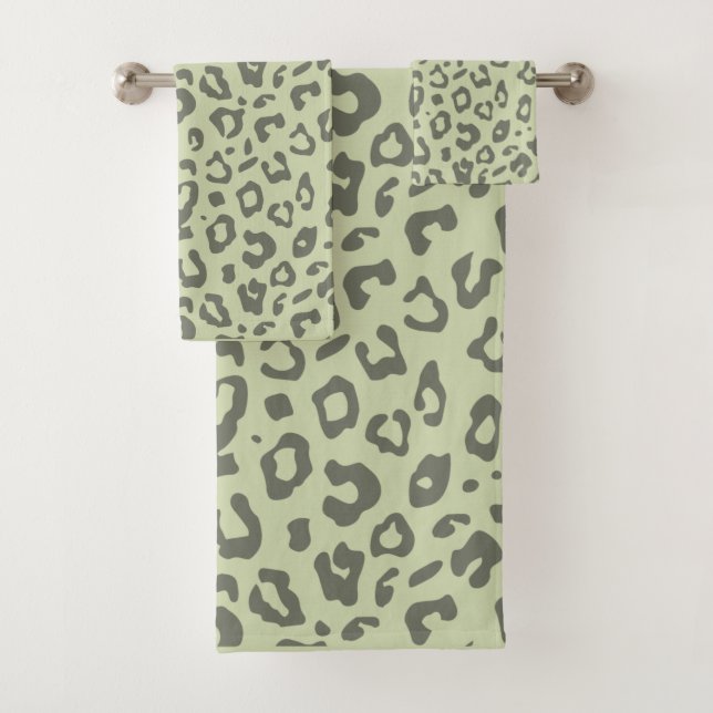 empreinte de léopard Sage Green et Poster de anima (En situation)
