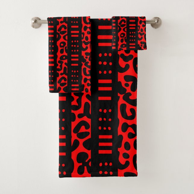 Empreinte de léopard tribal rouge (En situation)