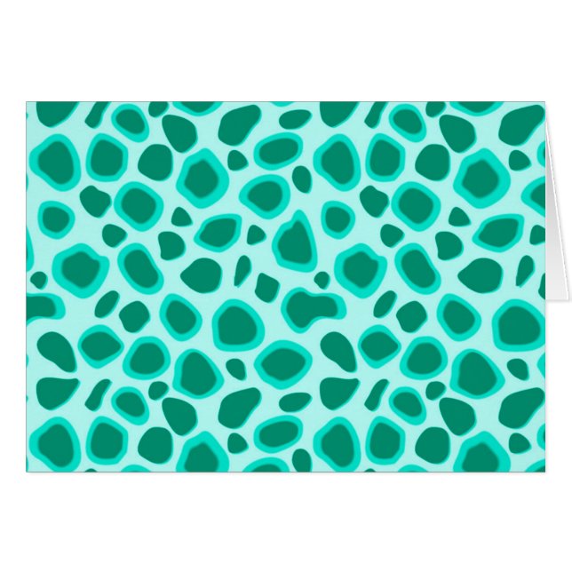 Empreinte de léopard - Turquoise et Aqua (Devant Horizontal)