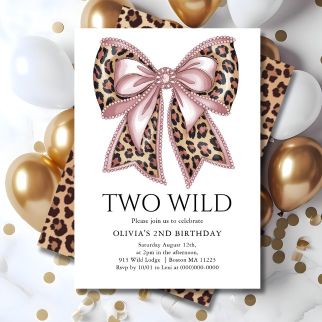 Empreinte de léopard Two Wild Bow 2e Invitation d' (Créateur téléchargé)