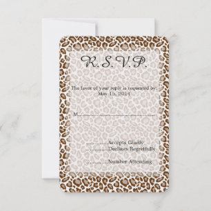 Empreinte de léopard Wedding RSVP