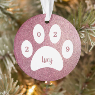 Empreinte de patte blanc Rose Gold Chien photo ave
