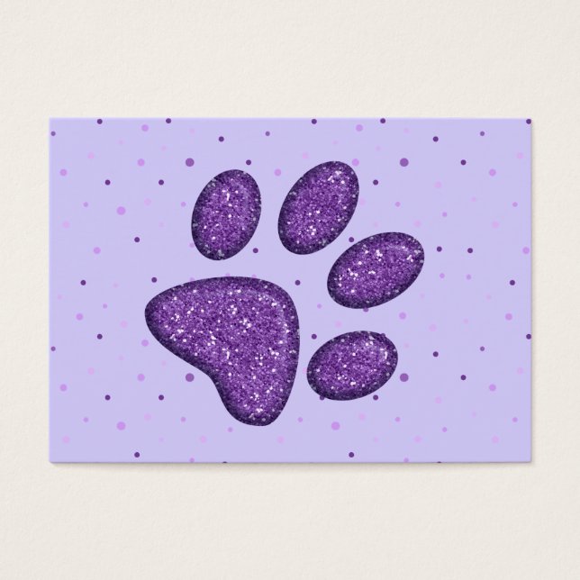 empreinte de patte de chat mousseux - violet (Devant)
