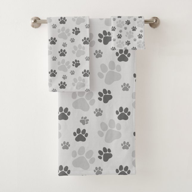 Empreinte de patte de chats gris Motif (En situation)