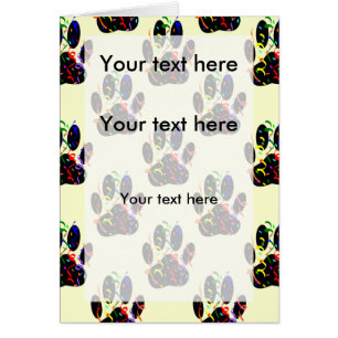 Empreinte de patte De Chien Avec Confetti Et Strea