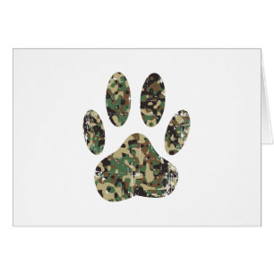 Empreinte de patte de chien Camo en détresse
