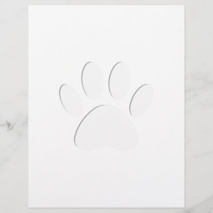 Empreinte de patte de chien coupé en papier