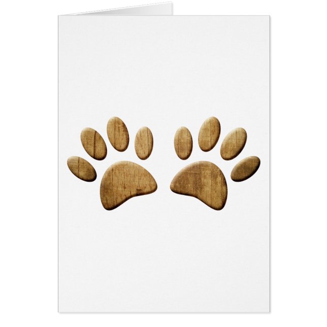 Empreinte de patte de chien de bois (Devant)