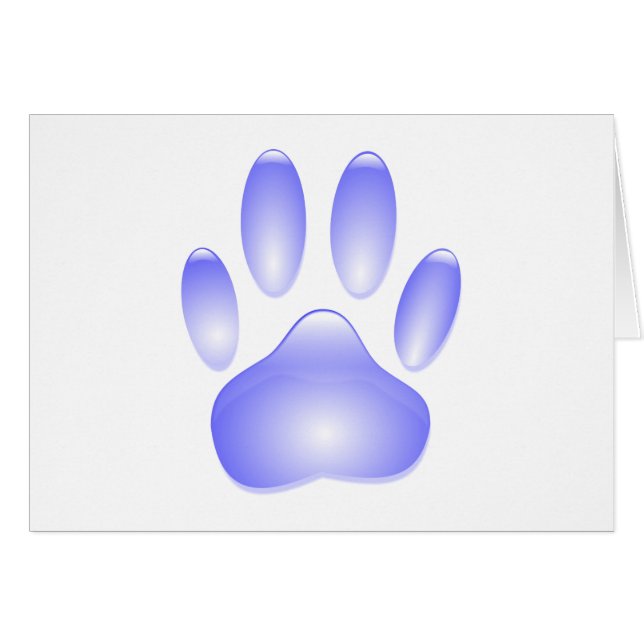 Empreinte de patte de chien de verre (Devant horizontal)