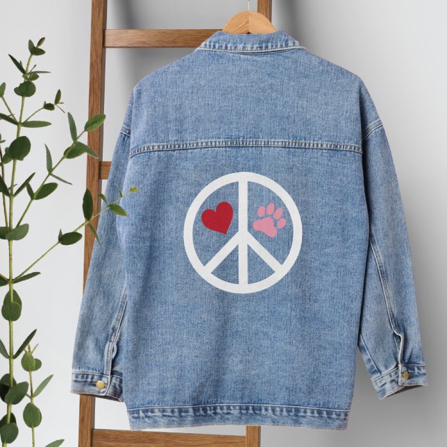 Empreinte de patte de Peace Love Denim Veste (Créateur téléchargé)