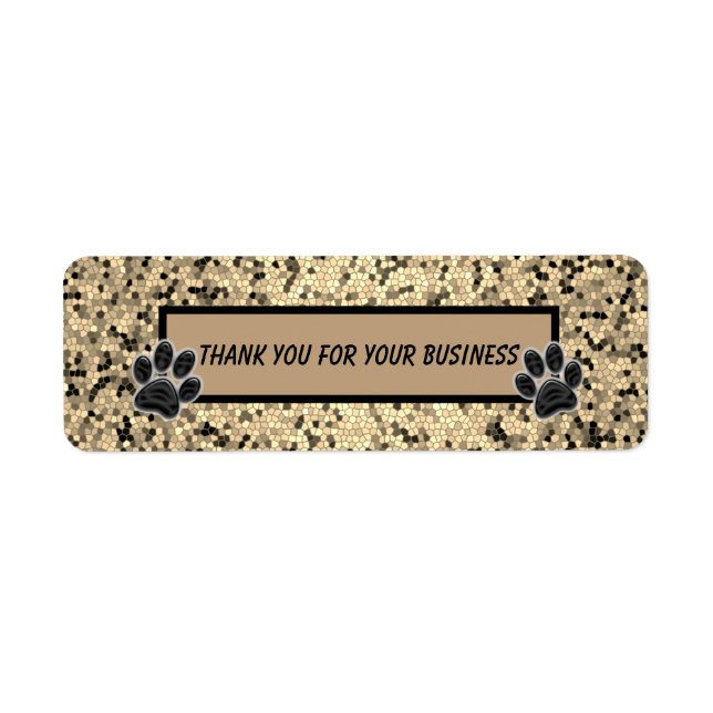 Empreinte de patte d'entreprise animal client Merc (Devant)