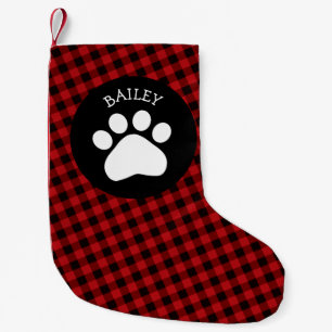 Empreinte de patte sur chaussette de Noël pour ani