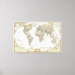 Empreinte de toile de la carte du monde antique
