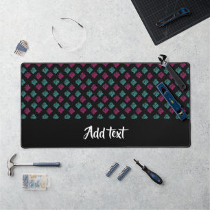 Empreinte décorative rose et bleu en noir