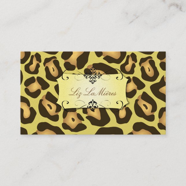 Empreinte Jaguar / stock or / cartes de visite (Devant)