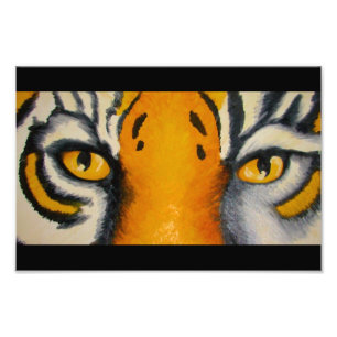 empreinte photo des yeux de tigre