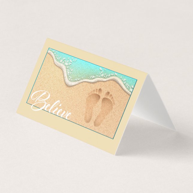 Empreinte pliée en Carte de visite de sable (Devant)